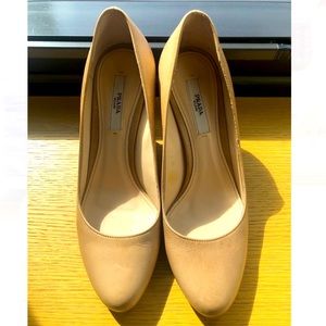 Prada Nude Leather Pumps